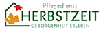 Das Bild zeigt das Logo des Pflegediestes Herbstzeit Geborgenheit erleben ein PArtne der Praxis Tributh in Potsdam Bornstedt in Brandenburg.